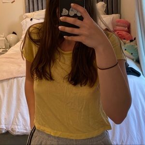 Reformation Jeans Mustard Yellow cropped top